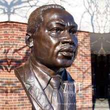 Life size bronze martin luther king bust sculpture